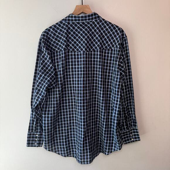 Ely Cattleman Men's Pearl Snap Long Sleeve Plaid Print Shirt Size X-Large - Picture 6 of 6